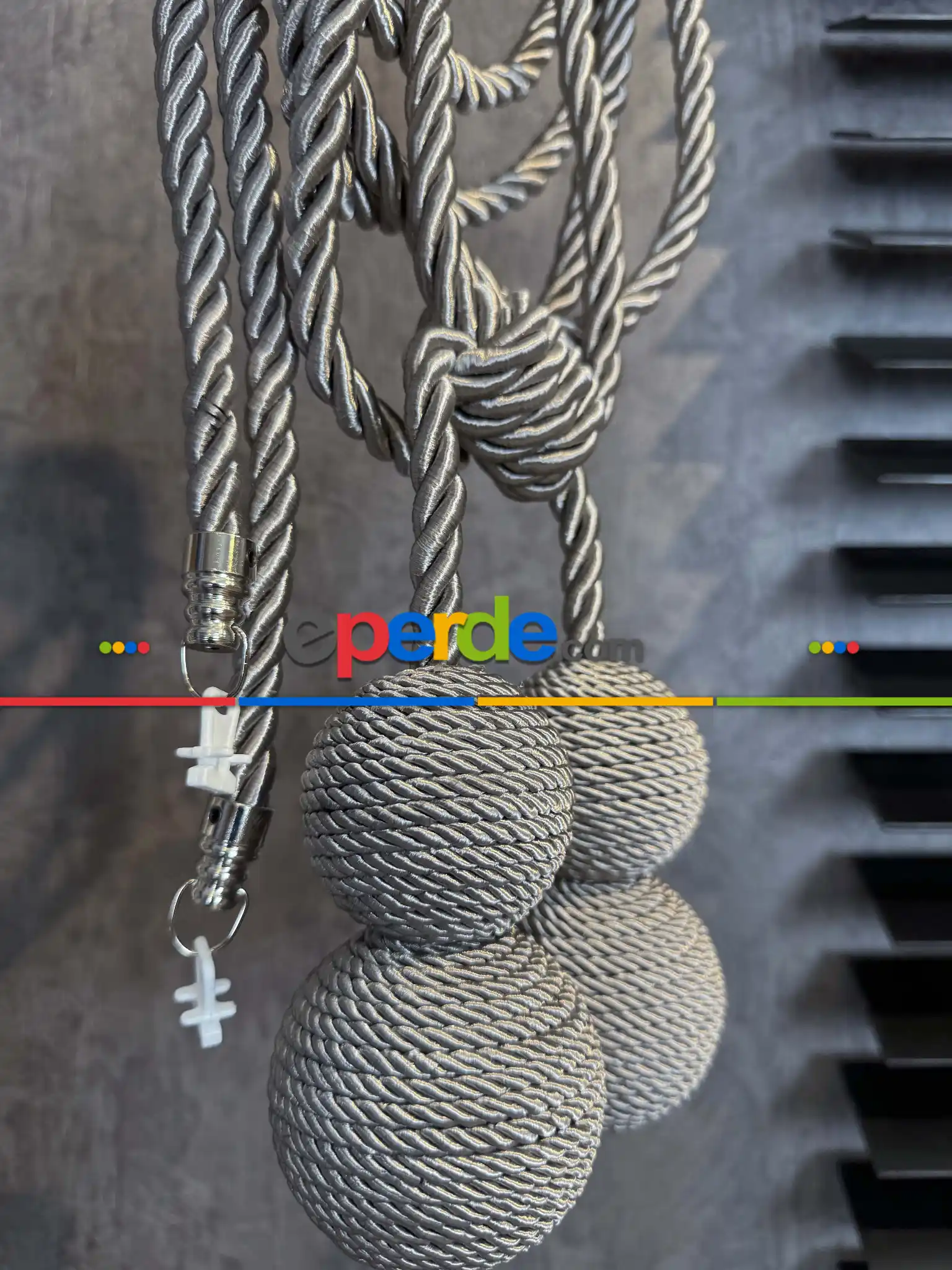 Gri Braçol Perde Bağı