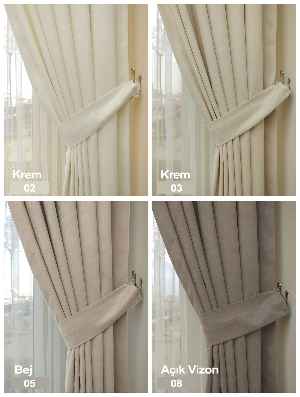 Düz Fon Perde 35 Renk 1/3 Sık Pile Seçeneği/ekstra %20 İndirim- Çok Renkli 50cm X 260cm 