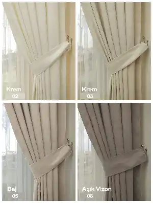 Düz Fon Perde 35 Renk 1/3 Sık Pile Seçeneği/ekstra %20 İndirim- Çok Renkli 50cm X 260cm 