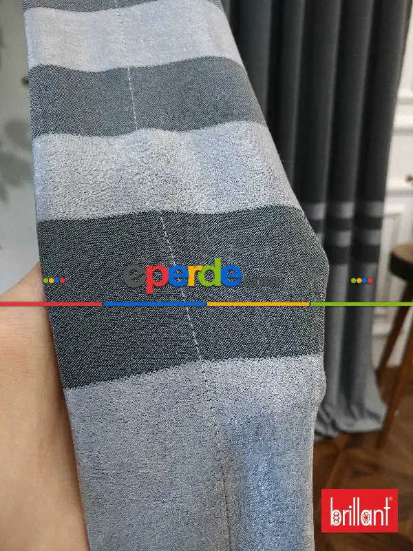 Brillant Süet Pano Fon Perde 180cm Yeni Sezon- Gri Açık-antrasit