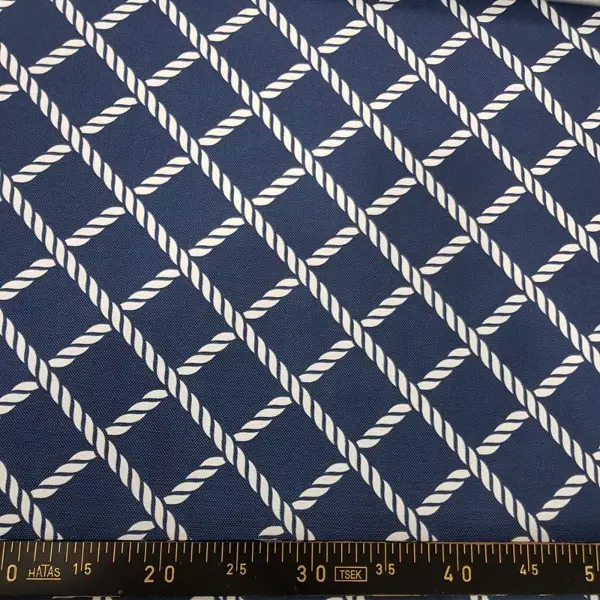 Bebek Odası - Marin Serisi Karo Desenli Fon Perde Evm1512-1 Kumaşı Kalındır Duck Bezi Değildir- Mavi Koyu