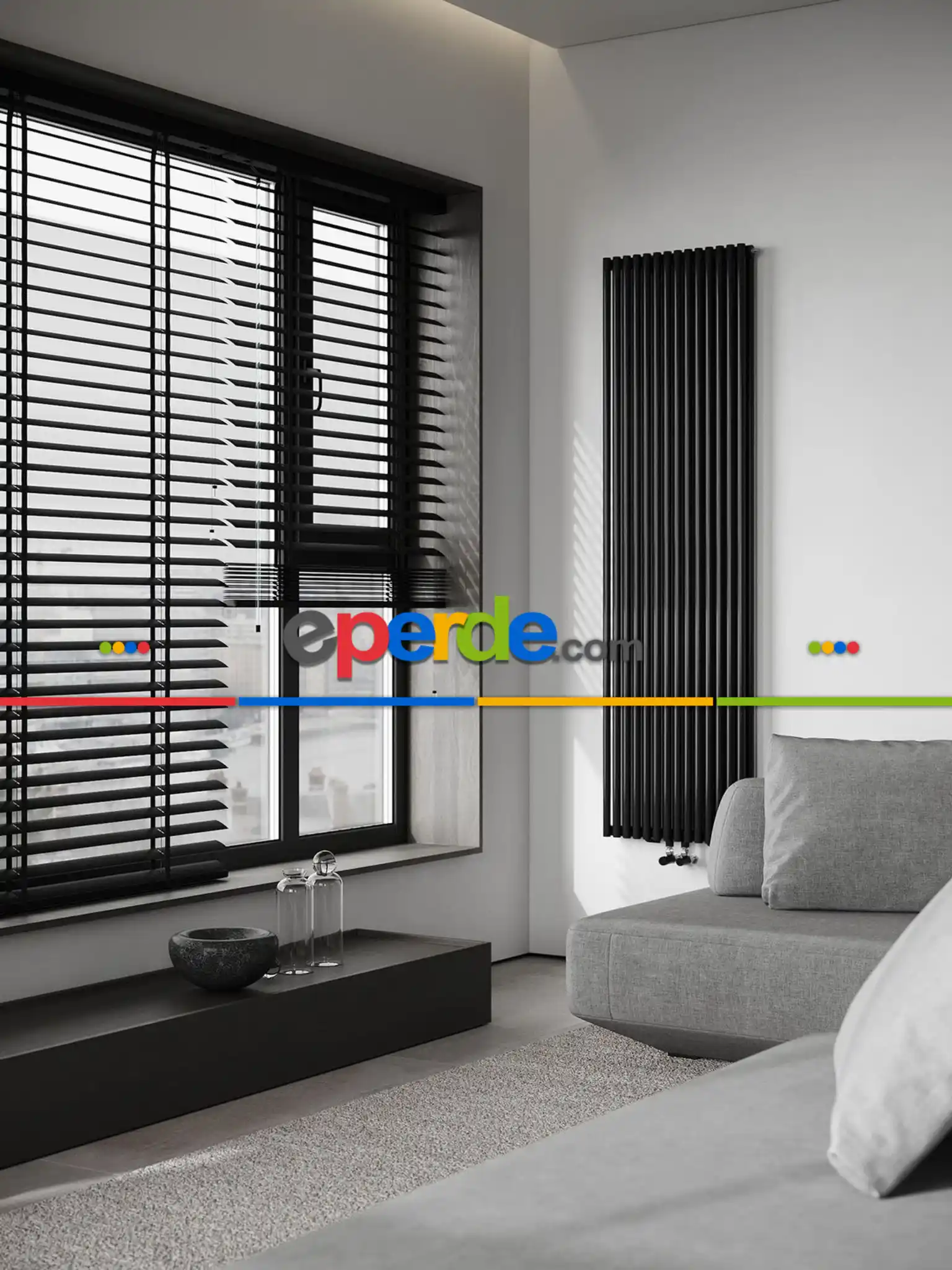 50 Mm Ahşap Görünümlü Kurdela Seçenekli Jaluzi Perde - Alev Almaz - Sudan Etkilenmez