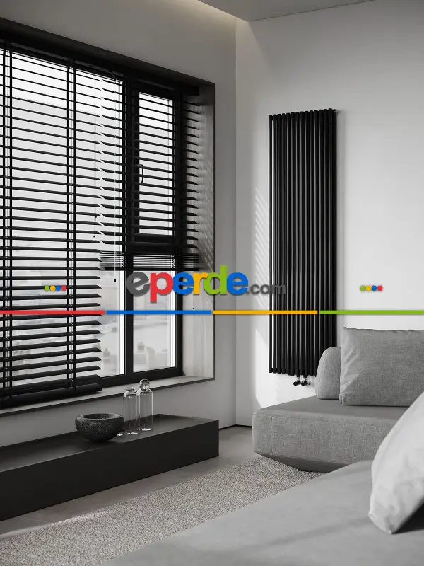 Mutfak 50 Mm Ahşap Görünümlü Kurdela Seçenekli Jaluzi Perde - Alev Almaz - Sudan Etkilenmez