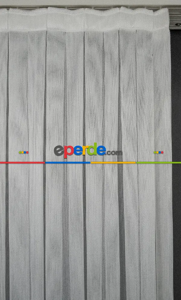 Zincir Çelik Dökümlü Tül Perde - İtinalı Dikiş - Yalancı Fon Ve Kruvaze Model Seçeneği - Kurşunlu Tül