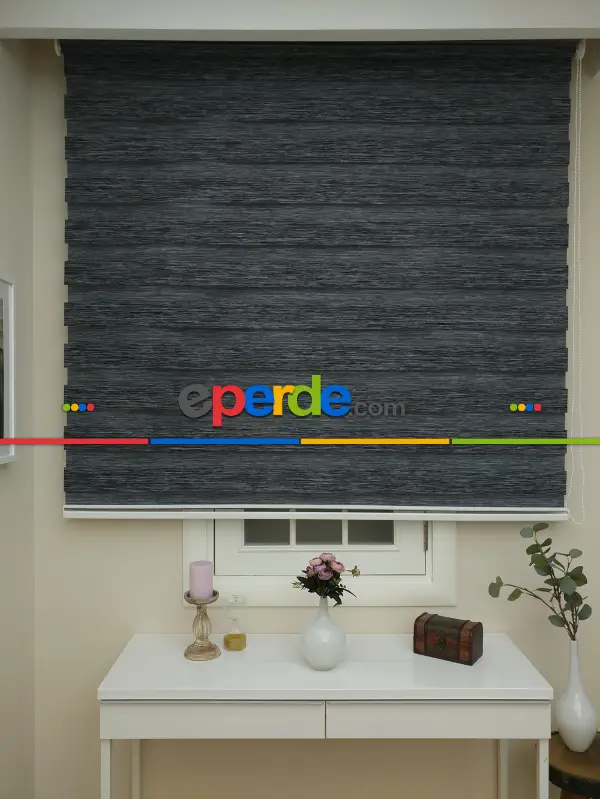 Zebra Perde -bambu Zebra (eco Serisi )- Füme-antrasit