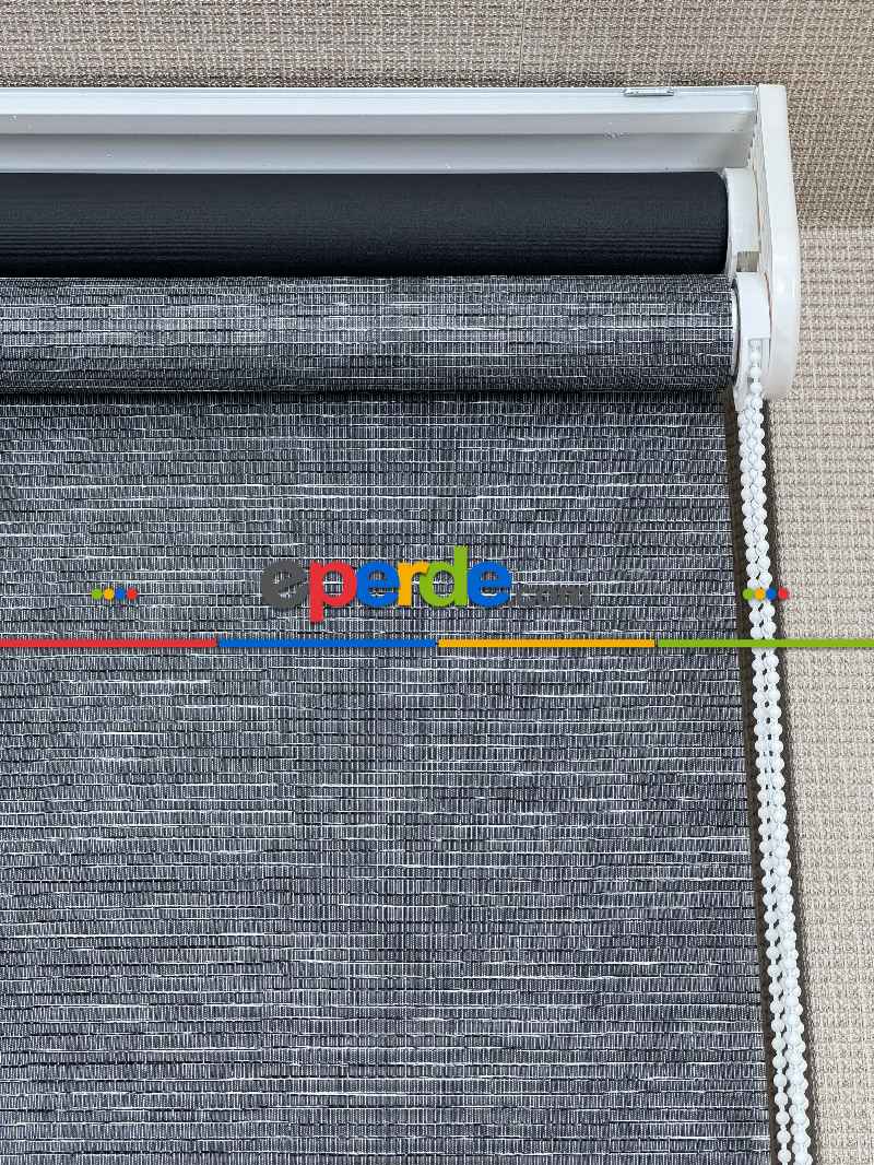 Çiftli Sistem Tül Stor Perde, Standart Metal Kasalı Yüksek Kalite Kornişe Kolay Montaj Seçenekli