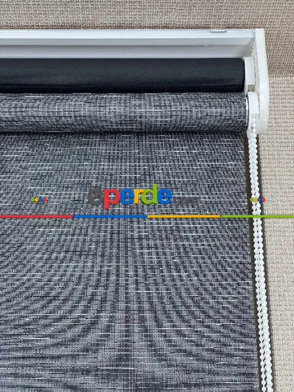 Çiftli Sistem Tül Stor Perde, Standart Metal Kasalı Yüksek Kalite Kornişe Kolay Montaj Seçenekli