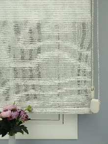 Çiftli Sistem Naturel Hasır Keten Tül Stor- Bej