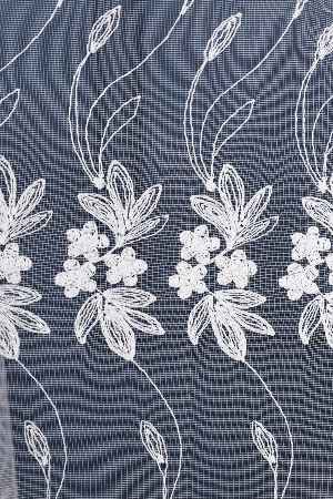 Brode Işlemeli Sarmaşık Desen Çiçekli Tül Perde