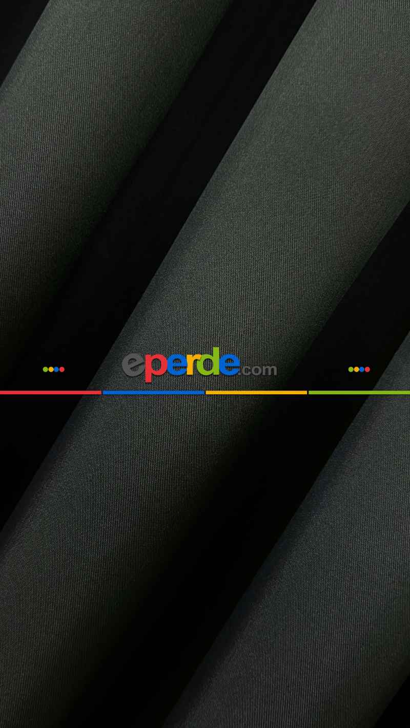 Siyah Etek Ucu Gümüş Nakış İşlemeli Bordür Jakar Dokuma Fon Perde