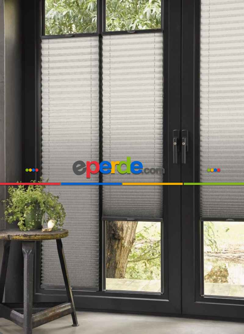 Plise Perde Beyaz - Cam Balkon Perdesi