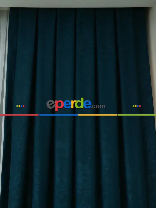 Salon Soft Fon Perde- Yeşil Koyu Yeşil