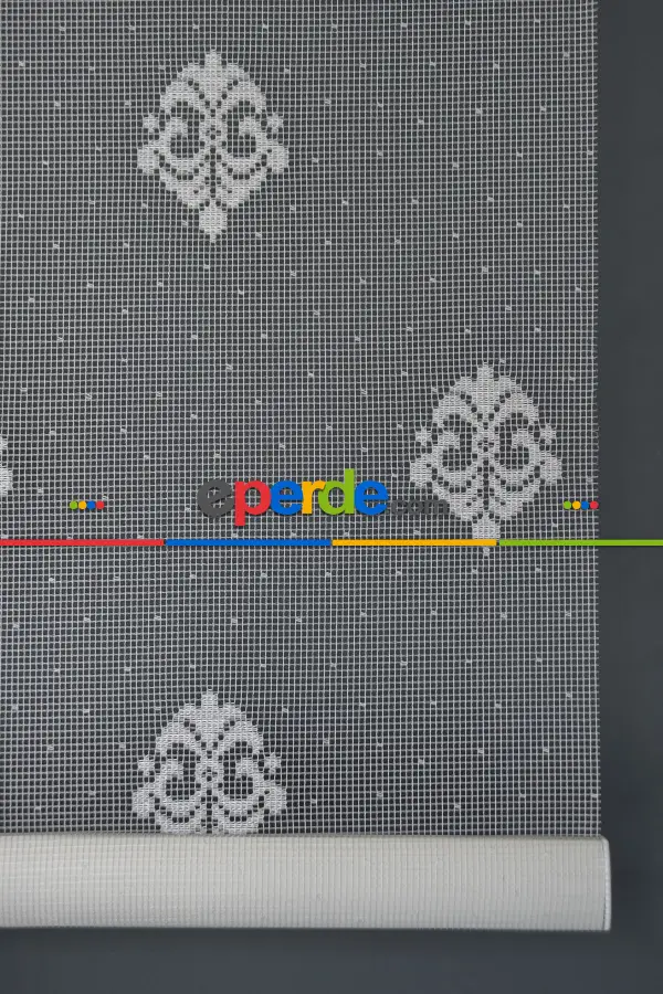 Halim Perdesan Dacuz-95 Beyaz Renk Etekli Veya Eteksiz Çift Mekanizmalı Tül Stor Perde