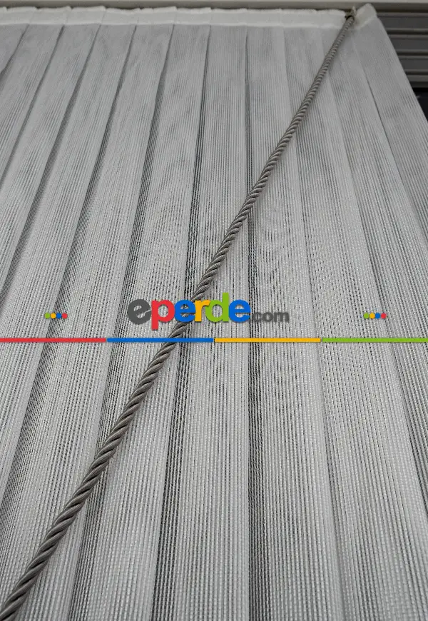 Mutfak Tül Çizgili Zincir Tülden Yalancı Kruvaze - Halat İle Tülden Fon - Yana Toplamalı Tül - Kordon Toplama Tül - Çift Veya Tek Kanat - Kurşunlu Tül - Aksesuar İlave Ücretlidir - Renkleri Mevcut