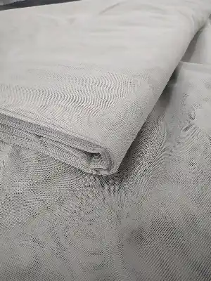Oturma Odası - Modern Dökümlü Tül Perde - Açık Gri