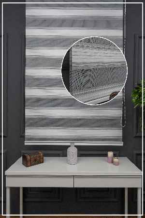 Zebra Perde - Yarım Plise - Degrade Renk Geçişli Zebra Perde