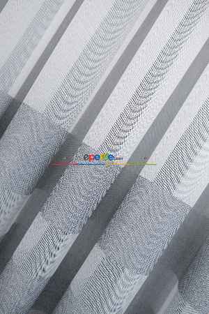 Hazır Ölçülü Gri Bantlı - Tasarım Bambu Modern Tül Perde - Yüksek Kalite - Kurşunlu