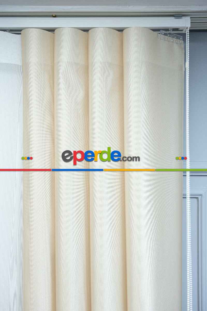 Lens Akıllı Dikey Tül Perde Versace-41- Çok Renkli 3