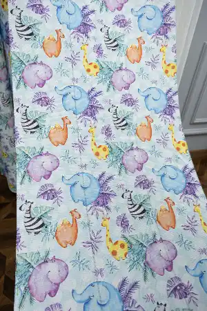 1. Kalite Bebek Ve Çocuk Baskılı Tül Dikey Zebra Perde Zürafa - Zebra - Deve - Fil Desen- Yeşil-mavi-sarı-lila-açık Yeşil-sütlü Kahve-su Yeşili