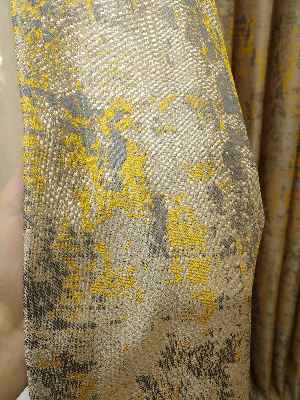 Sarı Bej Jakar Fon Perde (150)- Sarı