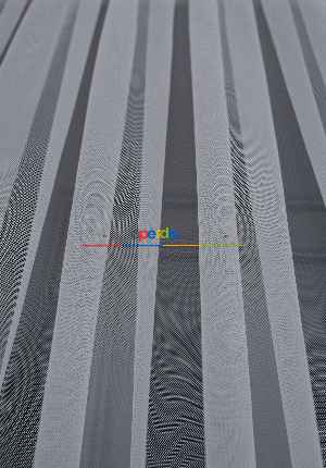 Hazır Ölçülü Petek Zemin Mavi Mor Renkli Bulut Ve Gökkuşağı Desenli Grek Baskılı Tül Perde