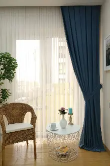 Yatak Odası - Soft Fon Perde İndigo- Lacivert