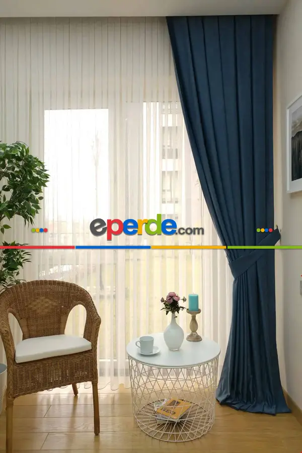 Yatak Odası - Soft Fon Perde İndigo- Lacivert