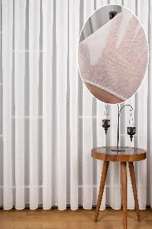 Oturma Odası - Buzlu Zemin Düz Tül- Ekru