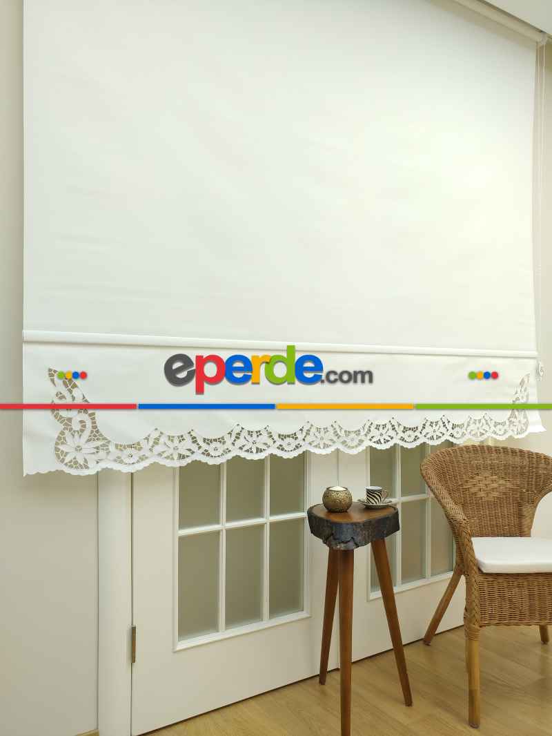 Mutfak Stor Perde - 33 Farklı Renk - İşlemeli- Gri-Füme-Antrasit