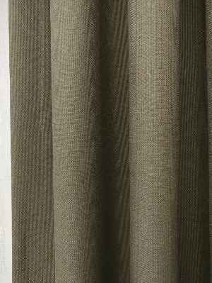 Blackout Fon Perde Hasır Dokulu - Işık Geçirmez ( Sitede Benzeri Yoktur. )- Kahverengi