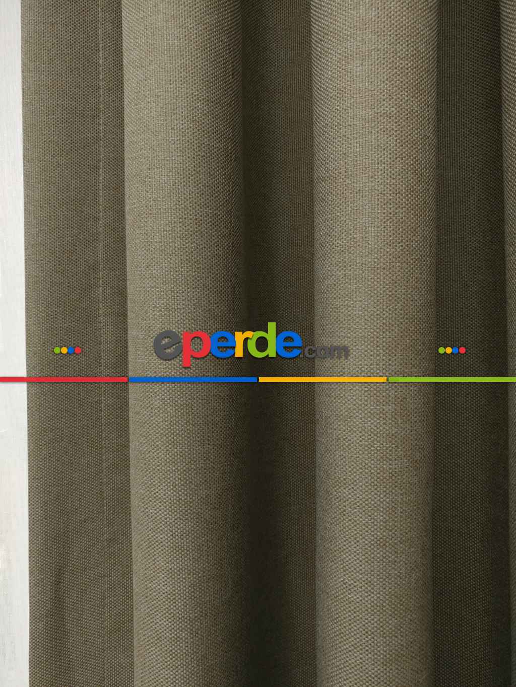 Blackout Fon Perde Hasır Dokulu - Işık Geçirmez ( Sitede Benzeri Yoktur. )- Kahverengi