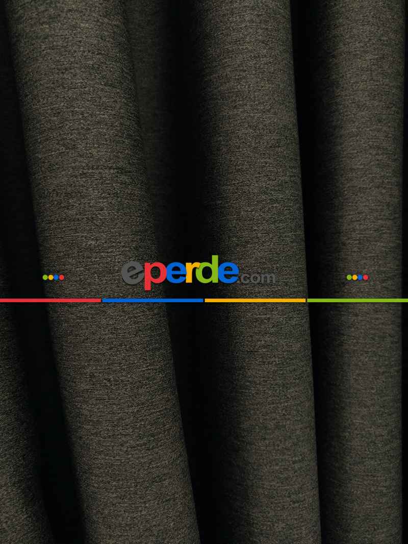 Modern Keten Görünümlü Işık Geçirmez Karatma Fon Perde 2025 Ikon- Kahve Venge-acı Kahve