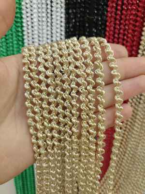 Bej Rengi İp Perde Bukle Serisi- Bej-gümüş