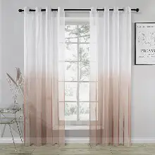 Vizon Bej Açık Kahve Renk Rustik Kuşgözü Tül Perde Decoring Perde