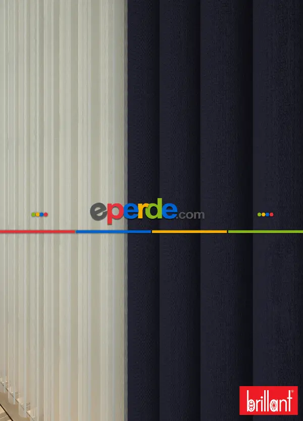 Brillant Akıllı Tül Perde Lacivert Renkli Tül Dikey Zebra Perde Düz 1. Kalite