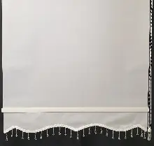 Brillant Kristal Boncuklu Stor Perde- Beyaz-krem-ekru