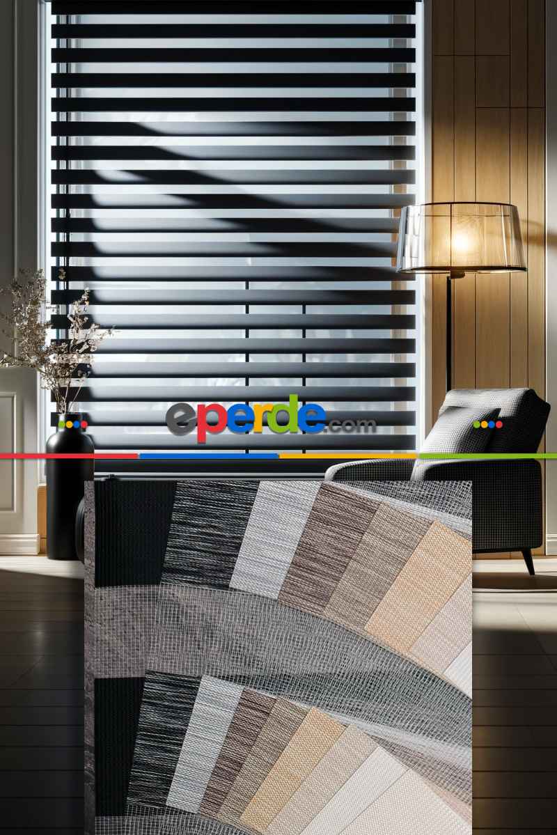 Mutfak Zebra Perde - Yüksek Kalite Bambu Zebra Perde - Metal Kasa - 9 Renk Seçeneği ( Ekru, Gri, Antrasit, Bej, Siyah, Krem, Kahve Rengi)