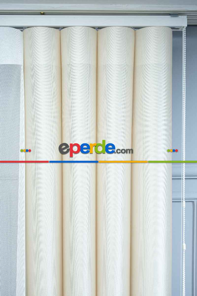 Lens Akıllı Dikey Tül Perde Versace-44- Çok Renkli 2