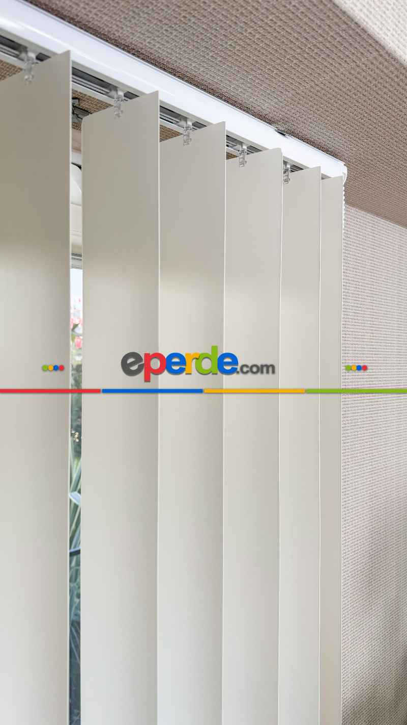 Krem Pvc Dikey Perde, Dikey Stor Perde