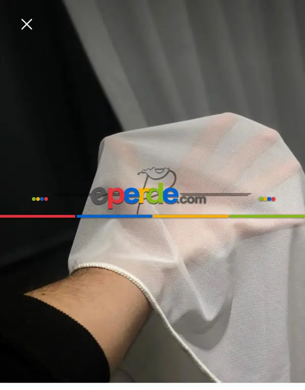 Salon - Brillant İpek Krep Lüx Tül Perde