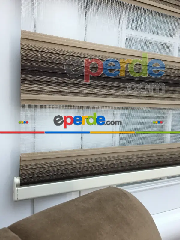 Salon Zebra - Ombre Bhn 005-08- Siyah-Kahve Açık