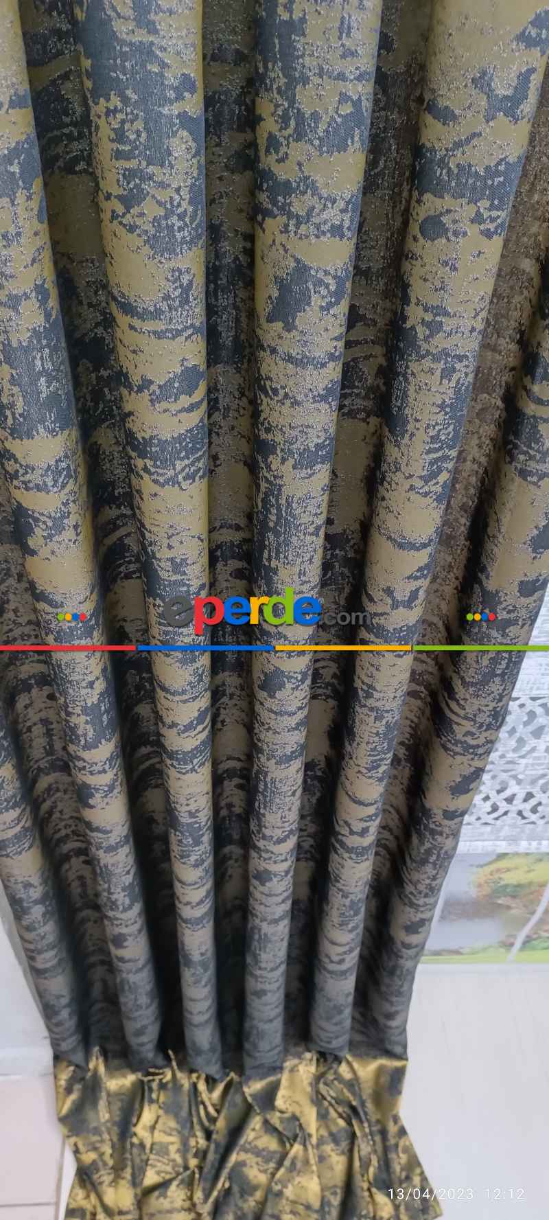 Oturma Odası -  2025 Elit Modern Damask Desenli Fosforlu İplik Dokuma Fon Perde - 1