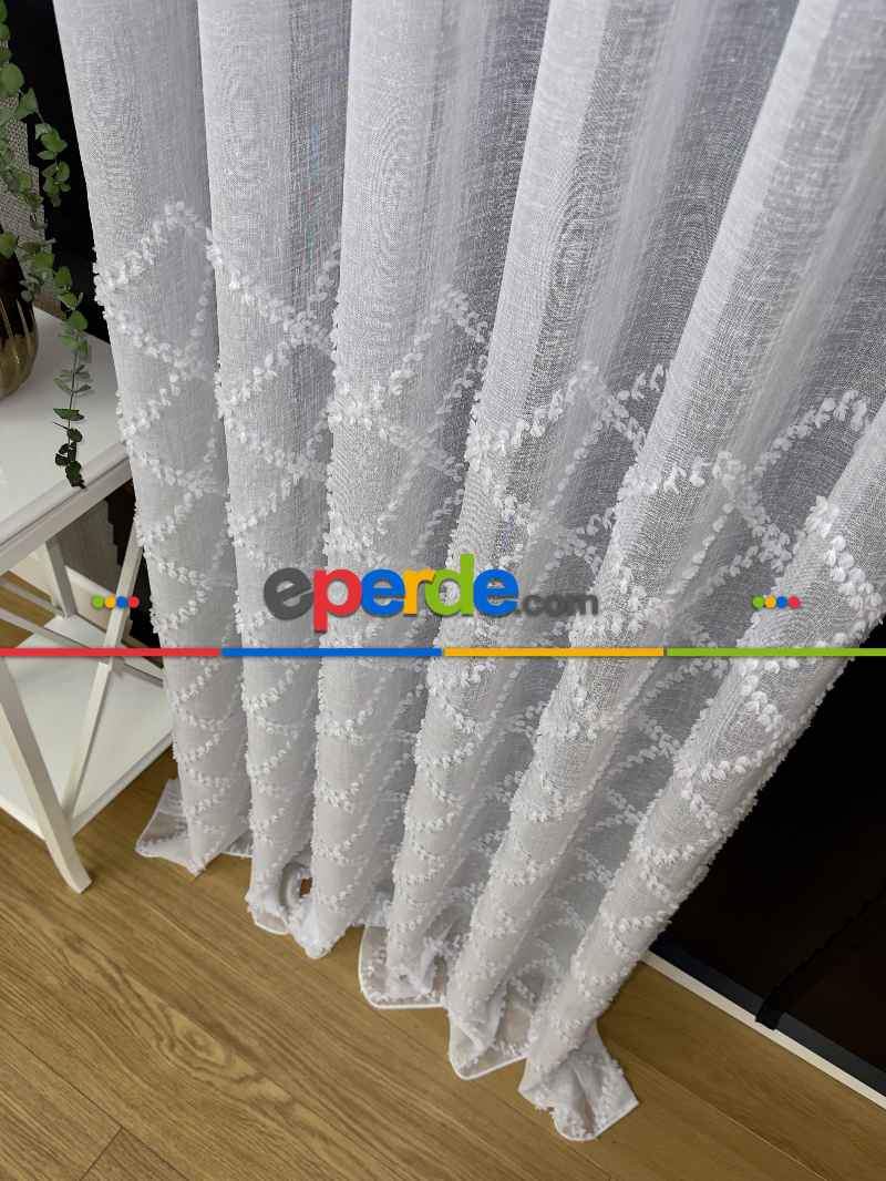 Yeni Trend Zincir Ponponketen Tül Perde