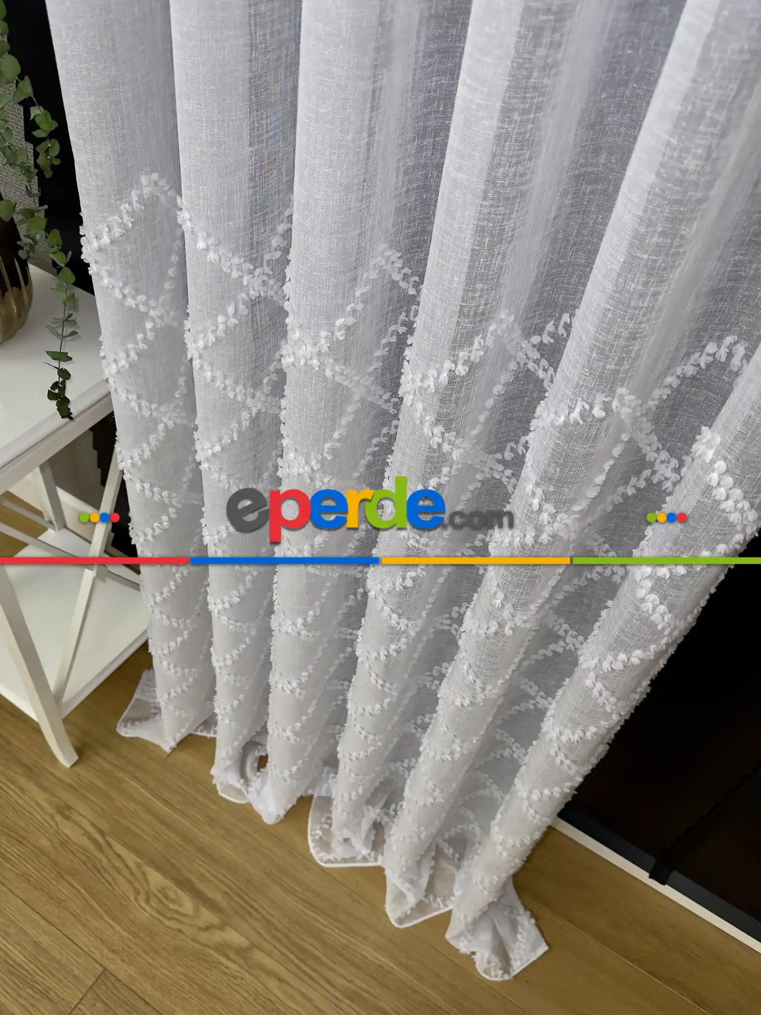 Yeni Trend Zincir Ponponketen Tül Perde