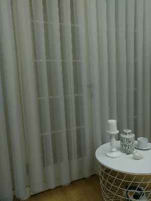 Mutfak - Açık Gri Tergal Vual Düz Tül Perde Elit Ürün