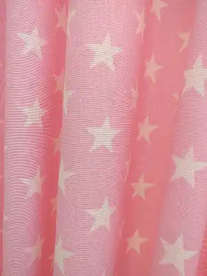 Yıldız Desenli Fon Perde ( Leke Tutmaz )- Pembe Açık