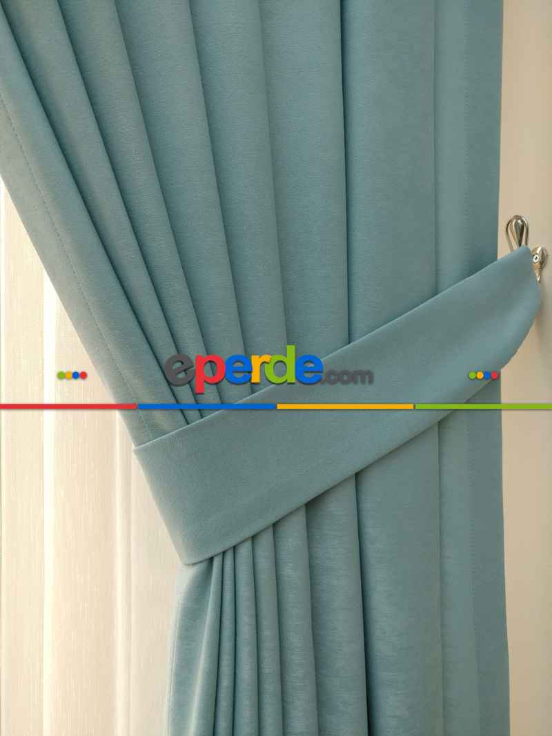 Soft Fon Perde (140)- Mint Turkuaz