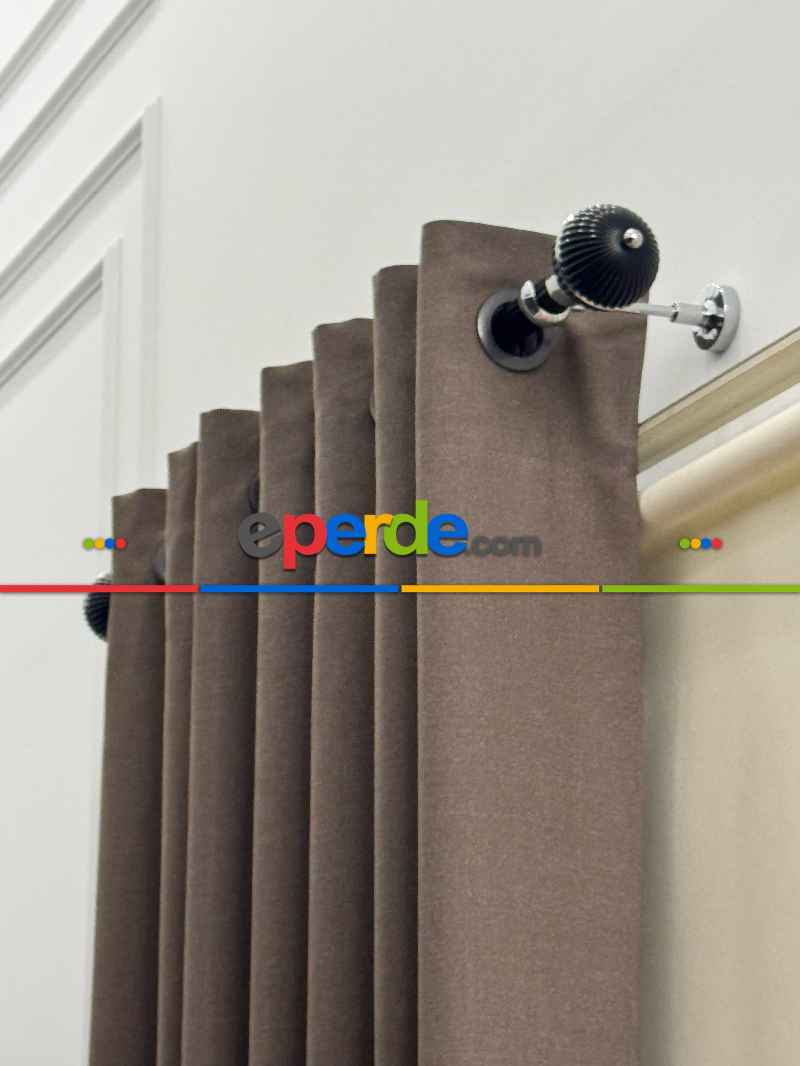 Siyah Metal Rustik Perdelik