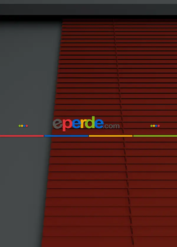 Mutfak - 1. Kalite Kırmızı - Alüminyum Jaluzi Perde - 25mm Kalınlığında