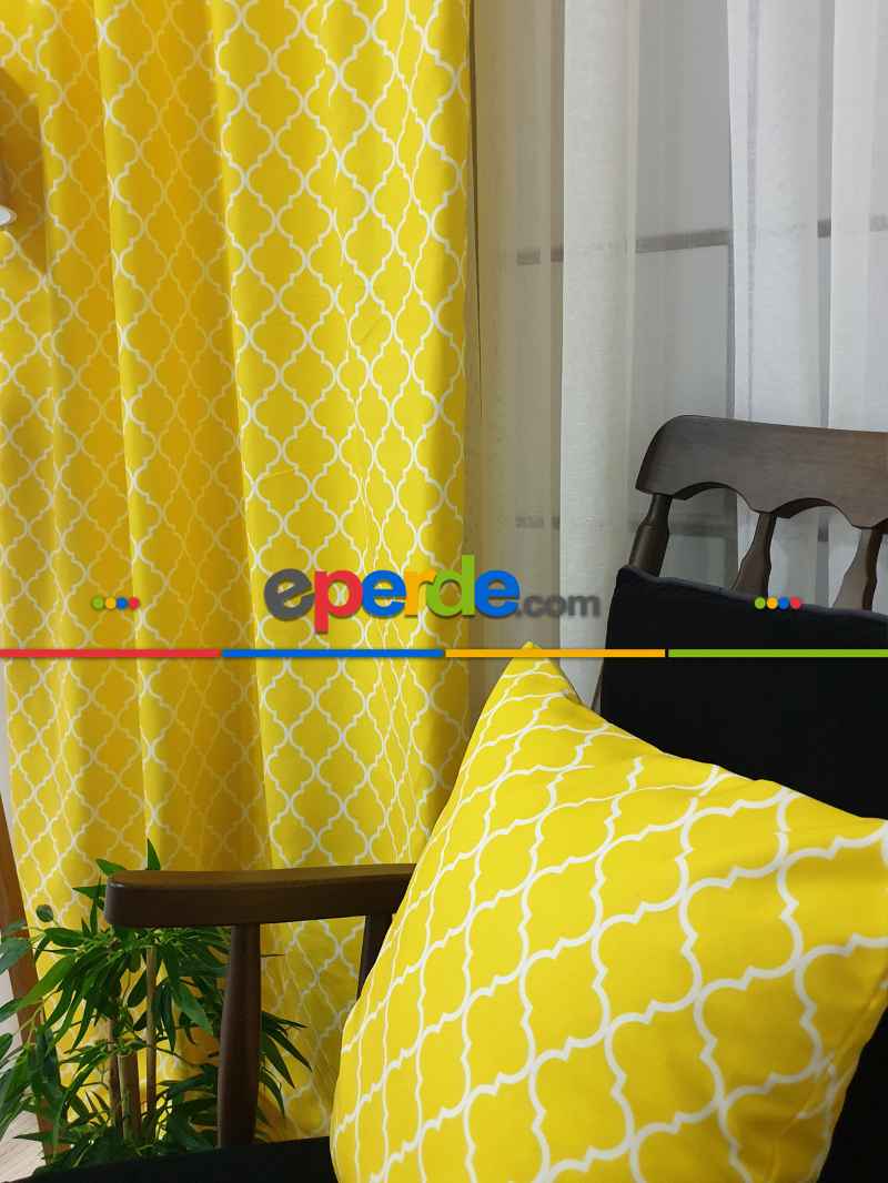 Ottoman Desenli Fon Perde Evm1929 Kumaşı Kalındır Duck Bezi Değildir